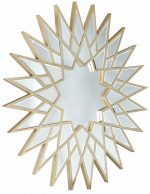 Homeroots - 34" Gold Sunburst Metal Framed Accent Mirror - Image 3