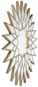 Homeroots - 34" Gold Sunburst Metal Framed Accent Mirror - Image 4