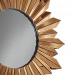 Homeroots - 39" Gold Sunburst Glass Framed Accent Mirror - Image 6
