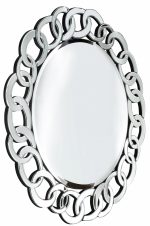 Homeroots - 39" Clear Round Glass Framed Accent Mirror - Image 3