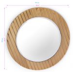 Homeroots - 35" Gold Round Glass Framed Accent Mirror - Image 8