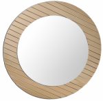 Homeroots - 35" Gold Round Glass Framed Accent Mirror - Image 3