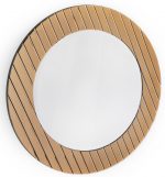 Homeroots - 35" Gold Round Glass Framed Accent Mirror - Image 4