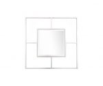 Homeroots - 32" Silver Square Metal Framed Accent Mirror
