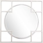 Homeroots - 33" Silver Square Metal Framed Accent Mirror
