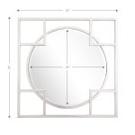 Homeroots - 33" Silver Square Metal Framed Accent Mirror - Image 6