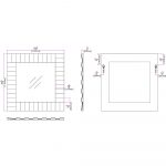 Homeroots - 28" Clear Square Glass Framed Accent Mirror - Image 5