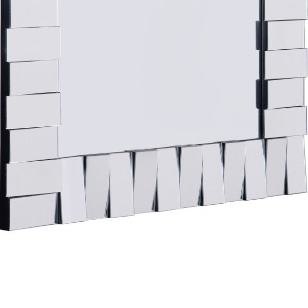 Homeroots - 28" Clear Square Glass Framed Accent Mirror - Image 4