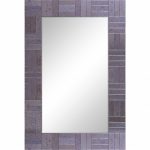 Homeroots - 35" Gray Glass Framed Accent Mirror