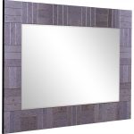 Homeroots - 35" Gray Glass Framed Accent Mirror - Image 3