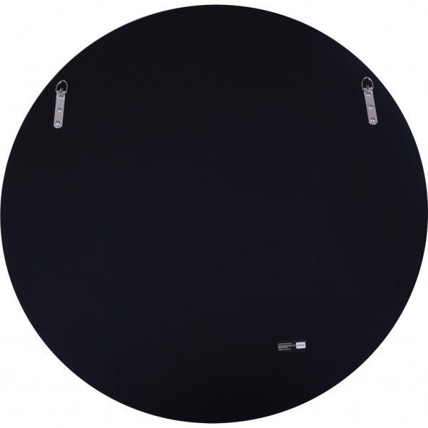 Homeroots - 30" Gray Round Glass Framed Accent Mirror - Image 3