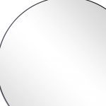 Homeroots - 32" Black Round Metal Framed Accent Mirror - Image 6