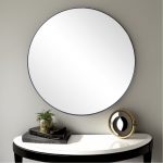 Homeroots - 32" Black Round Metal Framed Accent Mirror - Image 2