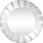 Homeroots - 30" Clear Round Glass Framed Accent Mirror