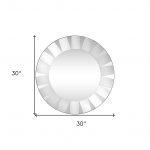 Homeroots - 30" Clear Round Glass Framed Accent Mirror - Image 8