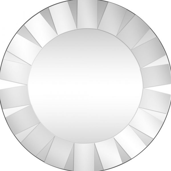 Homeroots - 30" Clear Round Glass Framed Accent Mirror - Image 7