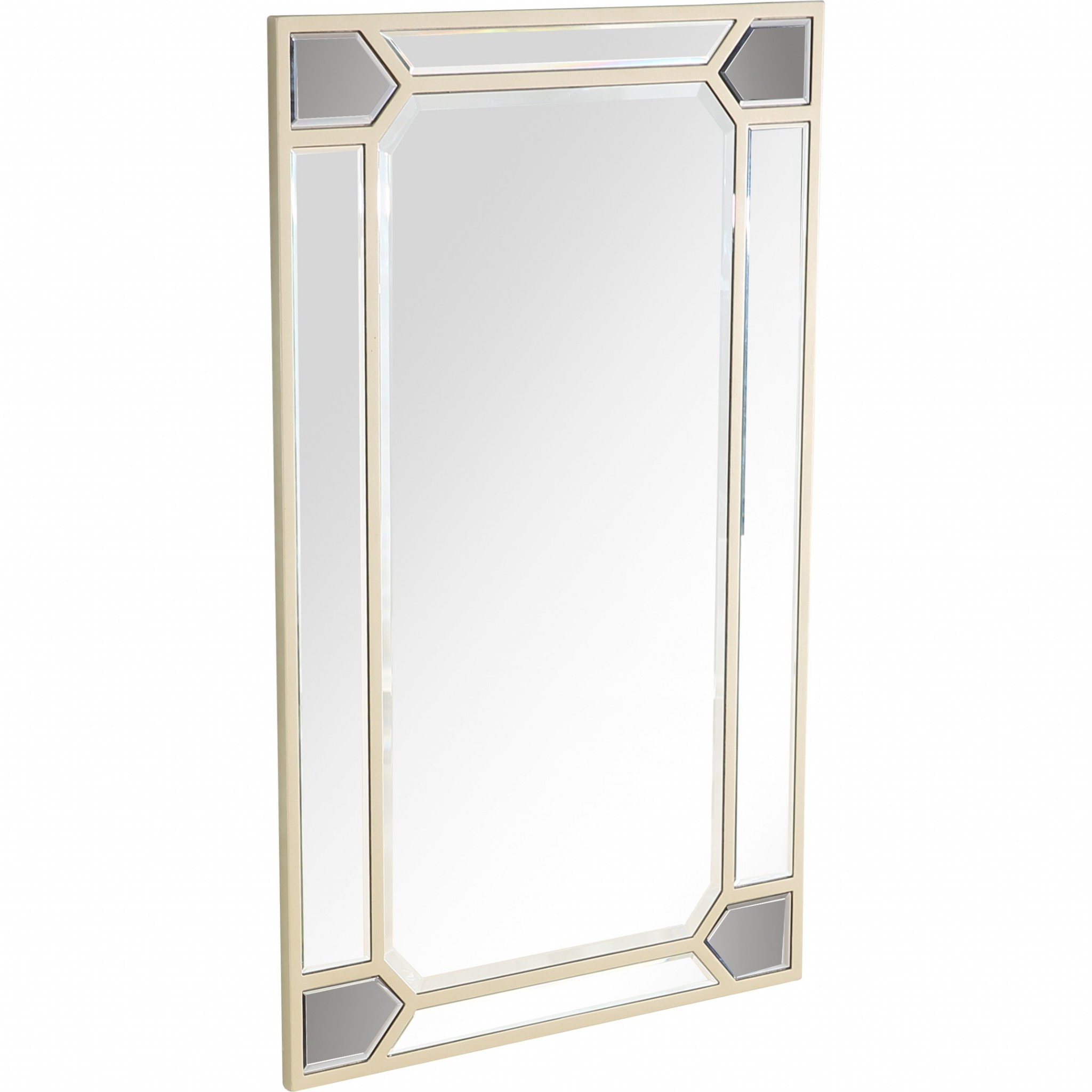 396641_5 Homeroots - 43" Silver Metal Framed Accent Mirror - Image 1
