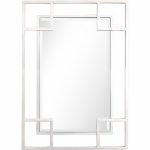 Homeroots - 42" Silver Metal Framed Accent Mirror