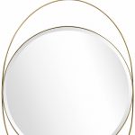 Homeroots - 39" Gold Oval Metal Framed Accent Mirror - Image 5
