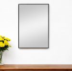 Homeroots - 38" Black Metal Framed Accent Mirror
