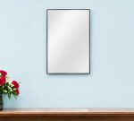 Homeroots - 36" Black Metal Framed Accent Mirror