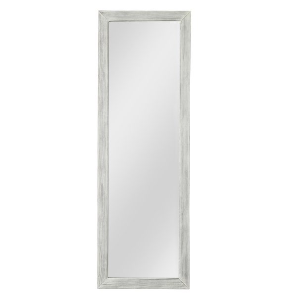 Homeroots - Brushed White Wooden Mirror - Image 1
