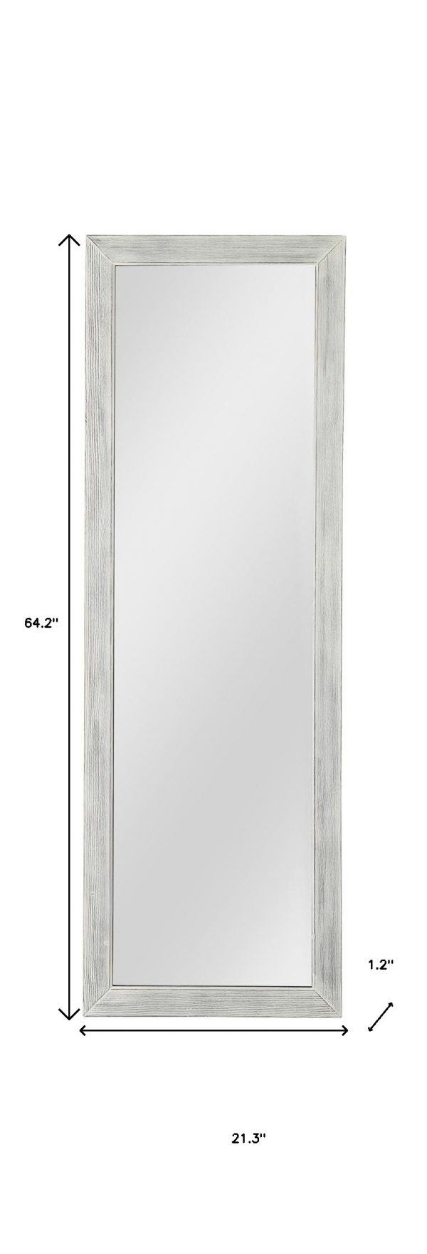 Homeroots - Brushed White Wooden Mirror - Image 7