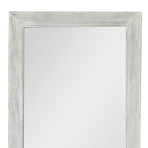 Homeroots - Brushed White Wooden Mirror - Image 6