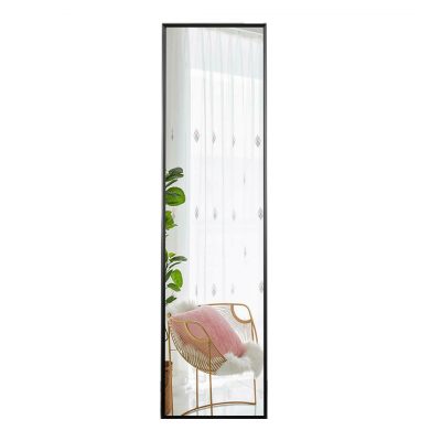 Homeroots - 59" Black Metal Framed Freestanding Standing Mirror
