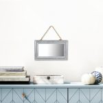 Homeroots - 9" Silver Metal Framed Accent Mirror - Image 9