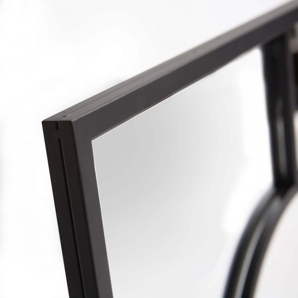 Homeroots - 24" Graphite Square Metal Framed Accent Mirror - Image 5