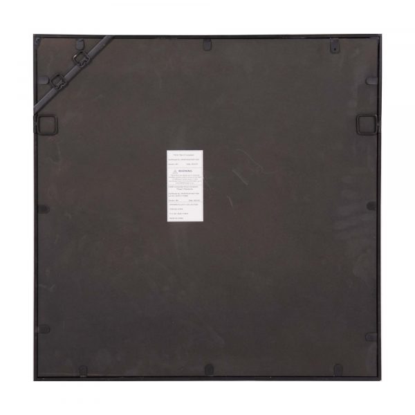 Homeroots - 24" Graphite Square Metal Framed Accent Mirror - Image 6