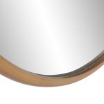 Homeroots - 32" Antiqued Brushed Brass Round Wall Mirror - Image 5