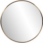 Homeroots - 32" Antiqued Brushed Brass Round Wall Mirror - Image 7