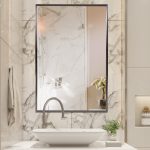 Homeroots - 36" Gray Metal Framed Accent Mirror - Image 5