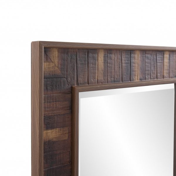 Homeroots - 60" Gray Plastic Framed Full Length Hanging Mirror - Image 3