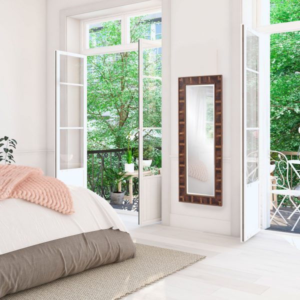 Homeroots - 60" Gray Plastic Framed Full Length Hanging Mirror - Image 5