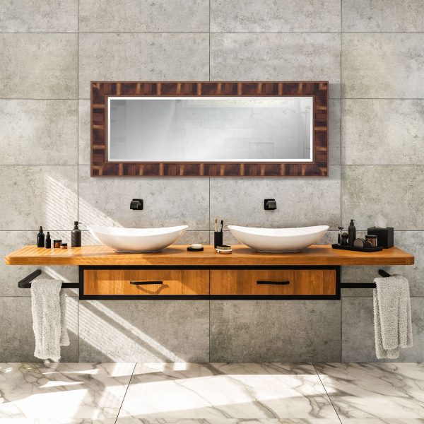 Homeroots - 60" Gray Plastic Framed Full Length Hanging Mirror - Image 4