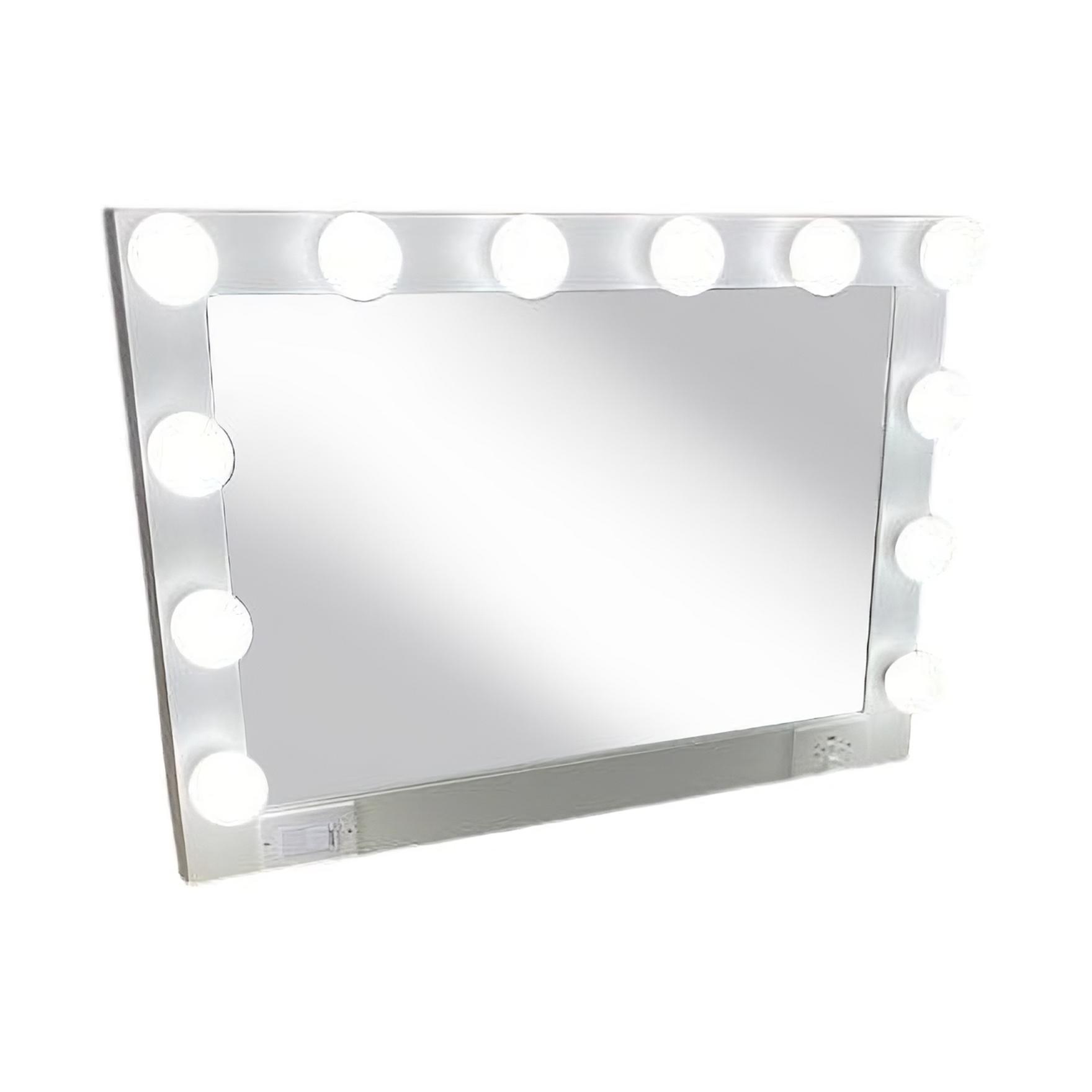 401505_7_WqEmrRgi Homeroots - 28" White Wood Framed Accent Mirror - Image 1