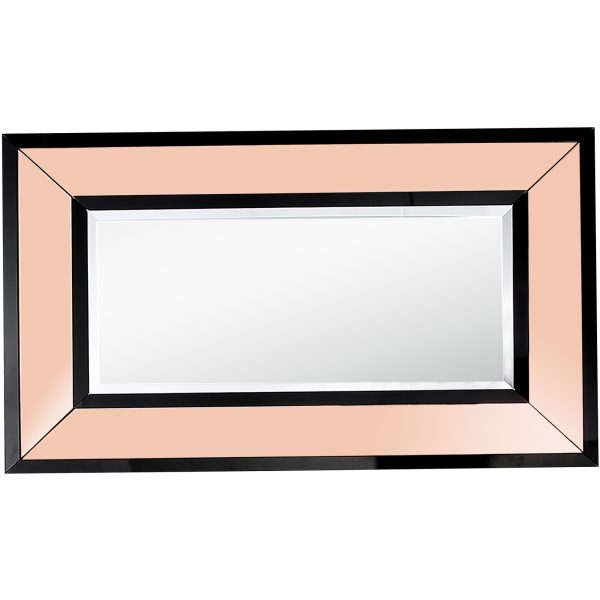 Homeroots - 26" Rose Gold Wood Framed Accent Mirror - Image 1