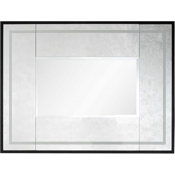 Homeroots - 32" Silver Wood Framed Accent Mirror - Image 1