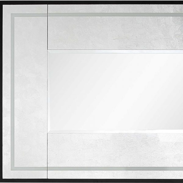 Homeroots - 32" Silver Wood Framed Accent Mirror - Image 7