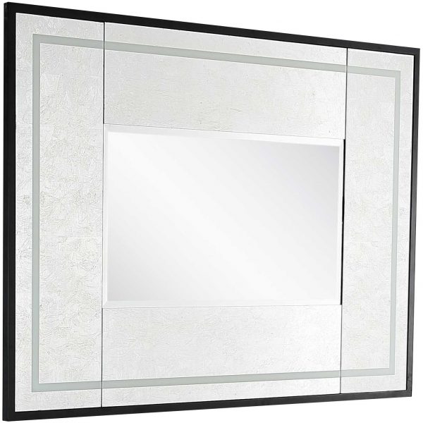 Homeroots - 32" Silver Wood Framed Accent Mirror - Image 3