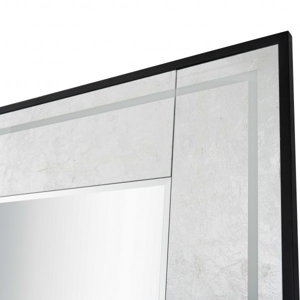 Homeroots - 32" Silver Wood Framed Accent Mirror - Image 6
