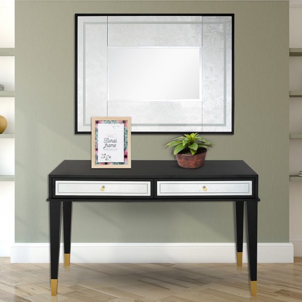 Homeroots - 32" Silver Wood Framed Accent Mirror - Image 9