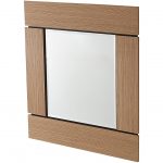 Homeroots - 35" Brown Square Accent Wood Mirror - Image 3