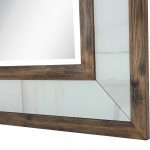 Homeroots - 32" Brown Wood Framed Accent Mirror - Image 9
