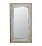 Homeroots - 84" Gray Brown Metal and Wood Framed Leaning Accent Mirror - Image 2