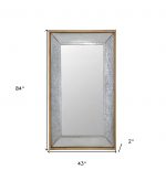Homeroots - 84" Gray Brown Metal and Wood Framed Leaning Accent Mirror - Image 9