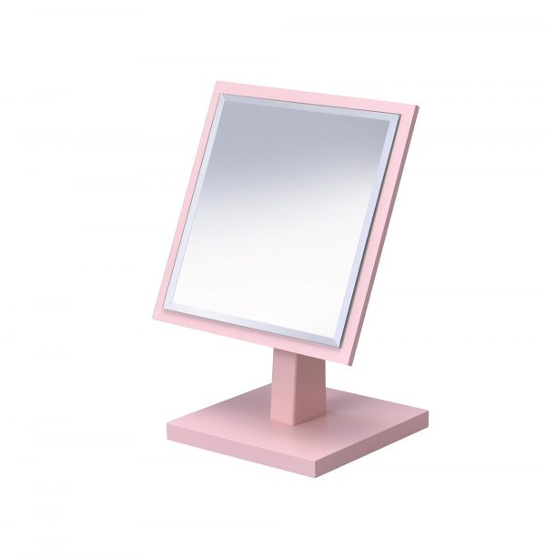 Homeroots - Pink Rectangle Makeup Shaving Tabletop Mirror - Image 1